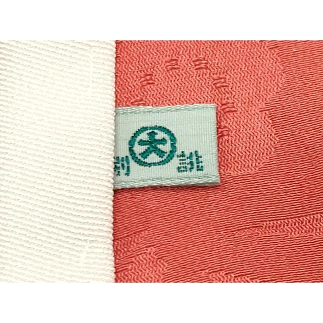 平和屋着物●長襦袢　袷　溢れ松葉梅地紋　肉桂色　大丸扱い　半衿刺繍　正絹　逸品　CABB0203gh