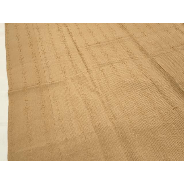 平和屋着物●長襦袢　無双仕立て　文字地紋　江戸茶色　正絹　逸品　CABB0206gh