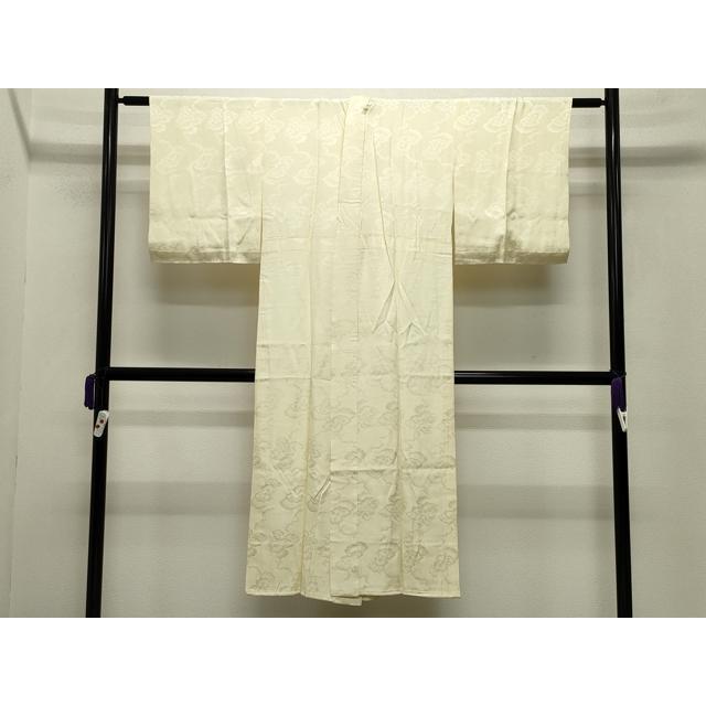 平和屋着物●長襦袢　袷　雲重ね花地紋　女郎花色　正絹　逸品　CABB0208gh