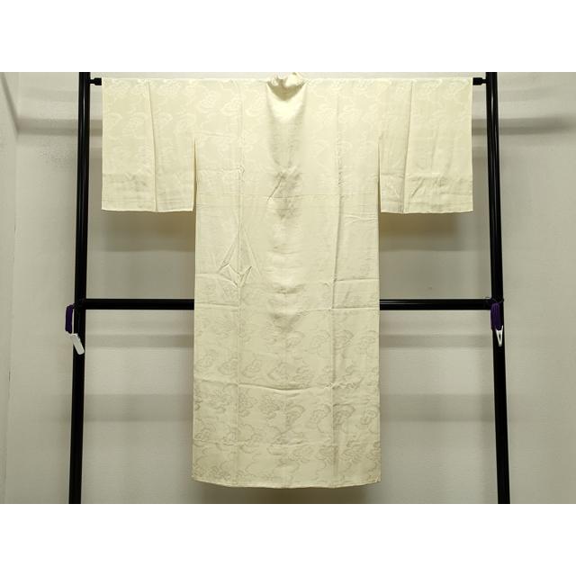 平和屋着物●長襦袢　袷　雲重ね花地紋　女郎花色　正絹　逸品　CABB0208gh