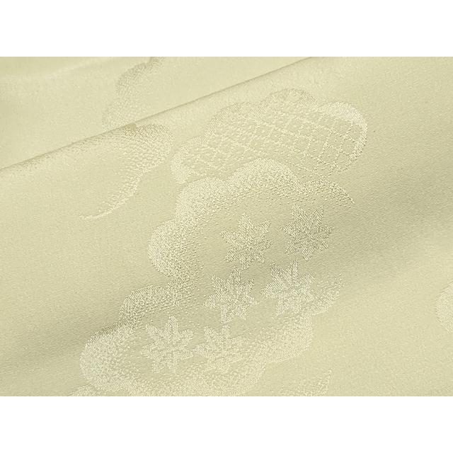 平和屋着物●長襦袢　袷　雲重ね花地紋　女郎花色　正絹　逸品　CABB0208gh