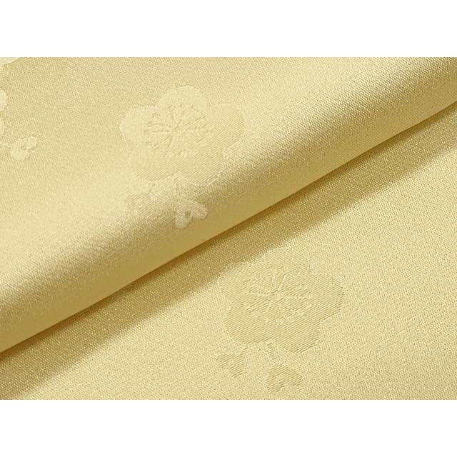 平和屋着物●長襦袢　袷　舞梅地紋　淡黄色　正絹　逸品　CABB0212gh