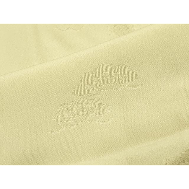 平和屋着物●長襦袢　無双仕立て　刺繍　風景松竹梅文　女郎花色　金糸　正絹　逸品　CABB0214gh
