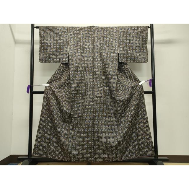 平和屋着物○本場大島紬 龍郷絣 花菱文 ますいわ屋扱い 正絹 逸品