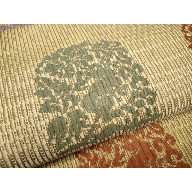 平和屋着物○本場筑前博多織 八寸名古屋帯 一重帯 吉野間道 正絹 逸品