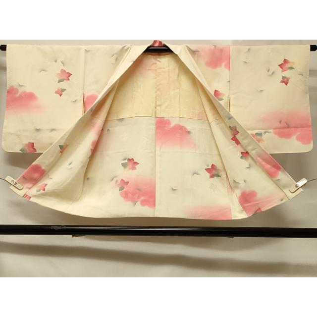 平和屋着物＃羽織　地紋起こし　楓文　正絹　逸品　CABF1316in 平和屋着物＃羽織 地紋起こし 楓 暈し染め 正絹 逸品 CABB1584in