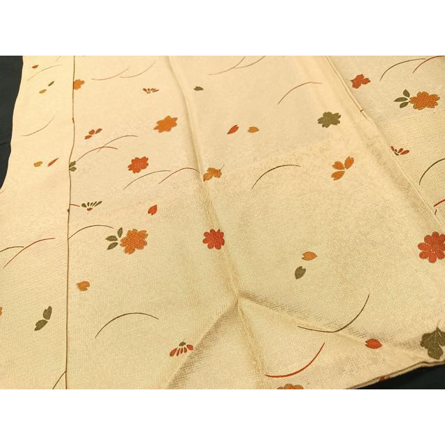 平和屋着物■長襦袢　無双仕立て　舞花文　金彩　正絹　逸品　CABB2896xe