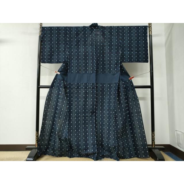 平和屋着物○久留米絣 単衣 吉祥間道 綿 逸品 未使用 CABB4654yc 