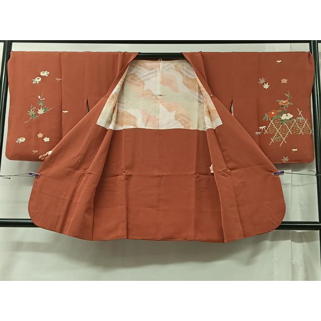 平和屋着物＃道行コート 竹垣花文 金彩 正絹 逸品 CABB5464ua : 平和屋