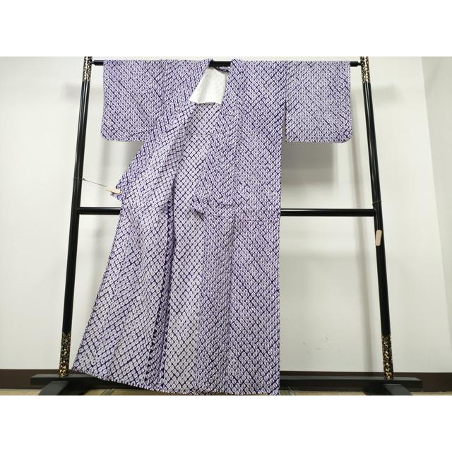 平和屋着物□極上 夏物 浴衣 有松鳴海絞り 花蝶文 綿 逸品 CYAA3256s5