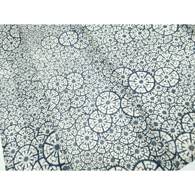 平和屋着物∴夏物　浴衣　綿紅梅　源氏車重ね文　綿　逸品　CABB6482ng 平和屋着物∴夏物 浴衣 綿紅梅 源氏車重ね文 綿 逸品 CABB6482ng