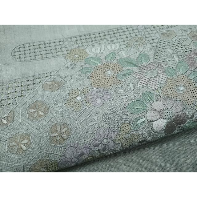 平和屋着物○中国三大刺繍 スワトウ相良刺繍 総刺繍 太鼓柄 京