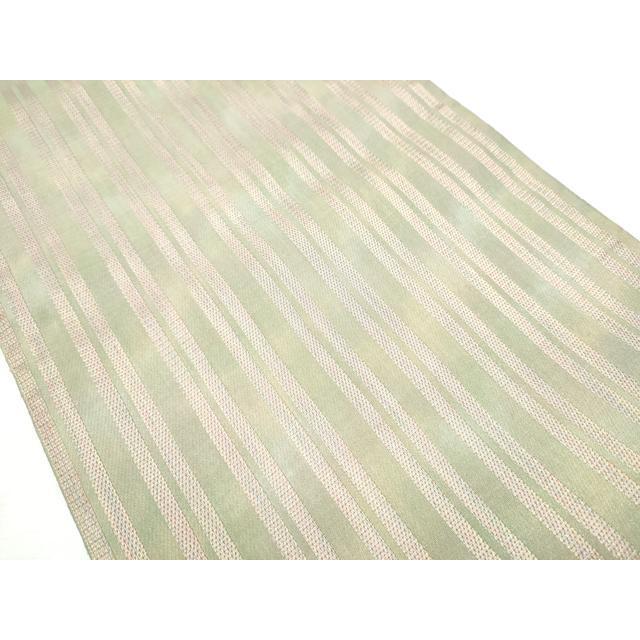平和屋着物●両方向　両面　全通柄袋帯　幾何学鳥文　正絹　逸品　CABB9550hy