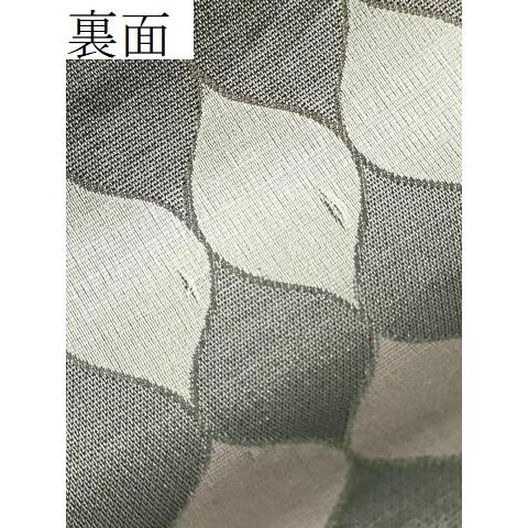 平和屋着物●両方向　両面　全通柄袋帯　幾何学鳥文　正絹　逸品　CABB9550hy