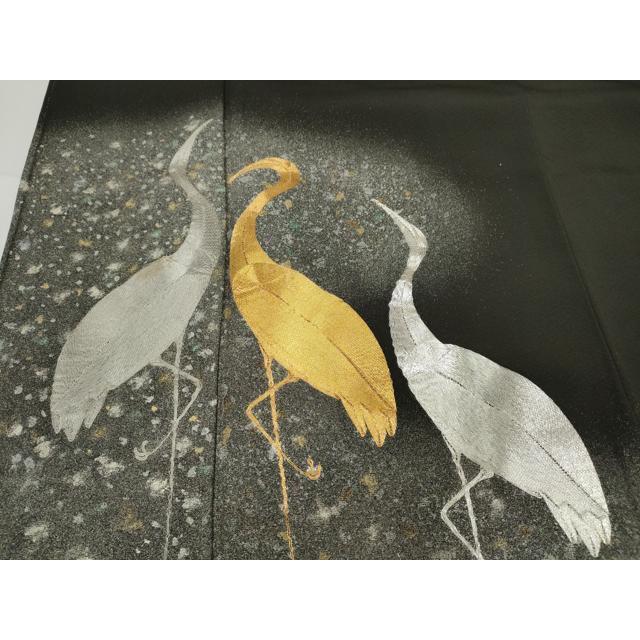 平和屋着物○国際的伝統工芸作家 十二代・藤林徳扇 苑寿 黒留袖 駒刺繍