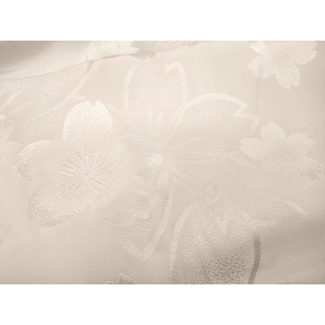 平和屋着物●振袖用長襦袢　無双仕立て　舞花地紋　暈し染め　半衿刺繍　正絹　逸品　CABC2391ut