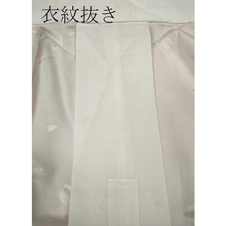 平和屋着物●振袖用長襦袢　無双仕立て　舞花地紋　暈し染め　半衿刺繍　正絹　逸品　CABC2391ut