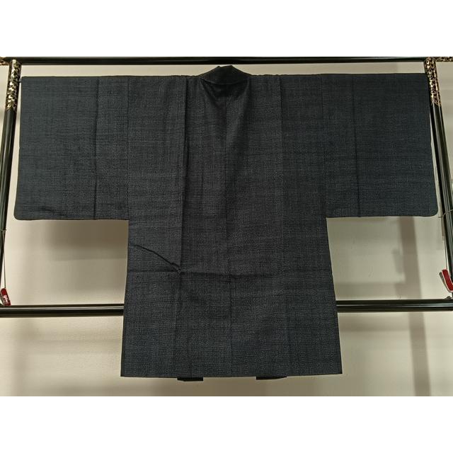 紬　男物アンサンブル(新品) 平和屋着物○男性 結城紬 アンサンブル 80亀甲 総詰め 正絹 逸品