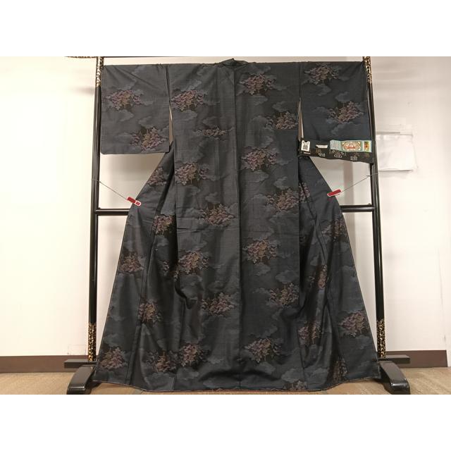 平和屋着物●都喜ヱ門　本場大島紬　木曽路詞情　証紙付き　藤絹織物謹製　正絹　逸品　未使用　DABC2666ud 平和屋本店○極上 都喜ヱ門 本場大島紬 白大島 9マルキ 総絣 更紗花文