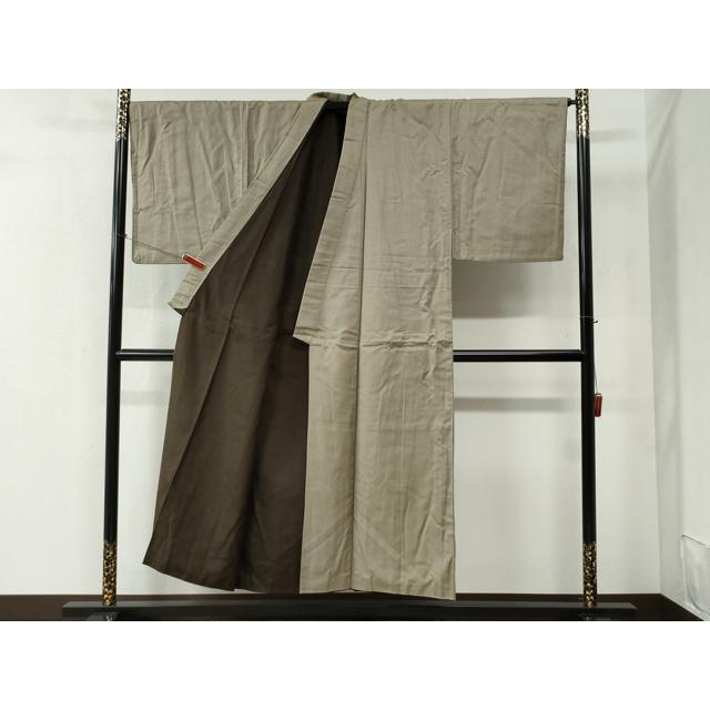 平和屋着物○男性 お召 アンサンブル 80亀甲 正絹 逸品 CABC6426yc