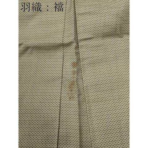 平和屋着物○男性 お召 アンサンブル 80亀甲 正絹 逸品 CABC6426yc