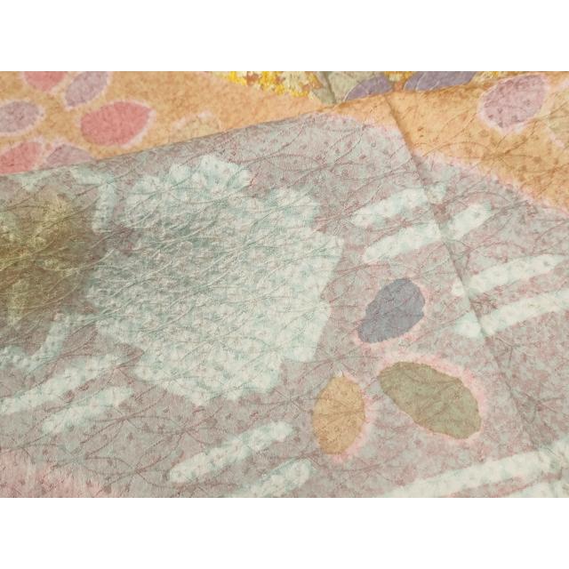 平和屋着物○訪問着 駒刺繍 絞り 牡丹吉祥花文 金彩 正絹 逸品
