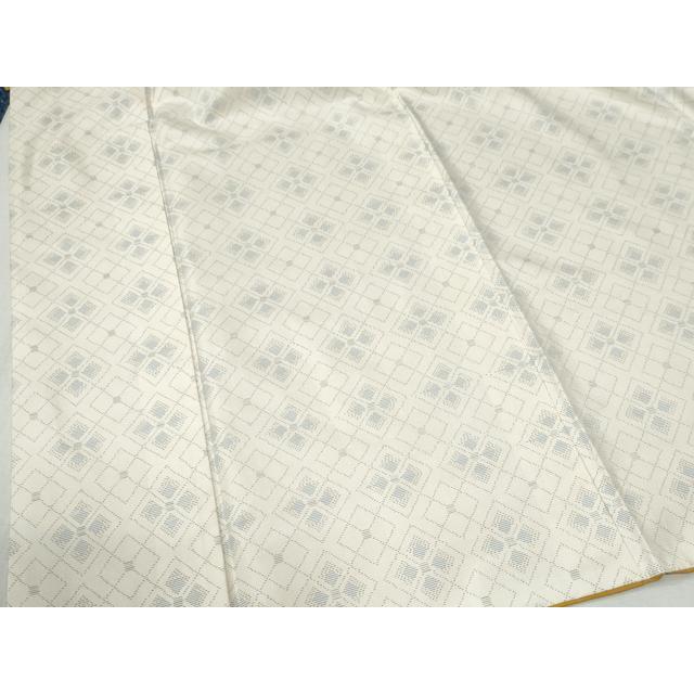 平和屋着物●本場大島紬　白大島　菱繋ぎ吉祥文　正絹　逸品　CABC6461yc 平和屋着物○本場大島紬 白大島 菱繋ぎ吉祥文 正絹 逸品 CABC6461yc
