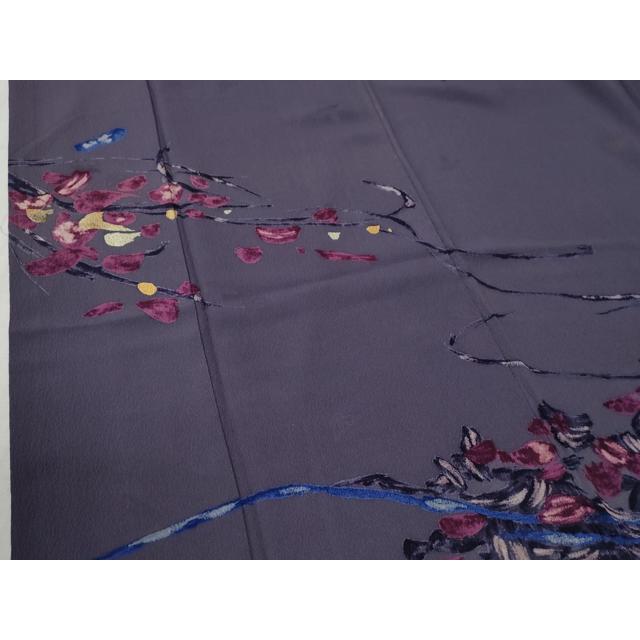 平和屋着物○森英恵・HANAE MORI 振袖 枝花文 金彩 正絹 逸品