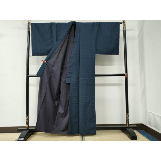 平和屋着物○男性 紬 アンサンブル 100亀甲 総詰め 正絹 逸品 未使用