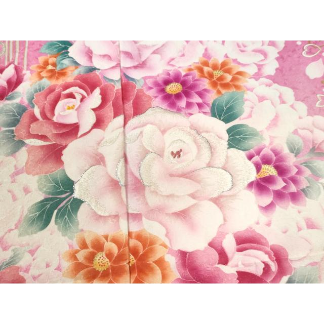 平和屋着物●豪華振袖　牡丹花文　ラメ糸　暈し染め　銀通し地　仮絵羽　逸品　未使用　CABC7130yc 平和屋着物○豪華振袖 牡丹花文 ラメ糸 暈し染め 銀通し地 仮絵羽 逸品