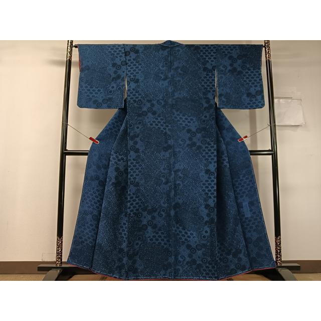平和屋着物▽阿波藍染　阿波友禅　徳島県無形文化財保持者　香川卓美　小紋　単衣　藍　吉祥飛鶴花文　正絹　逸品　AABG7210ck 楽天市場】平和屋着物▽阿波藍染 阿波友禅 徳島県無形文化財保持者