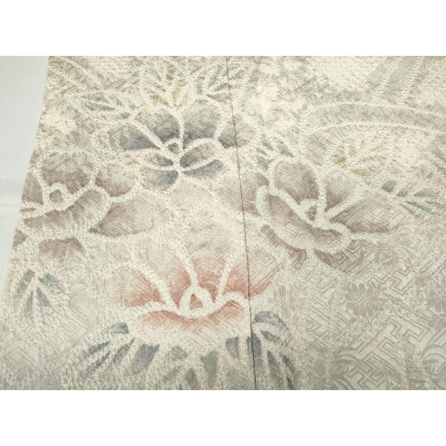 平和屋着物●訪問着　総絞り　草花文　暈し染め　正絹　逸品　CABD0088ut