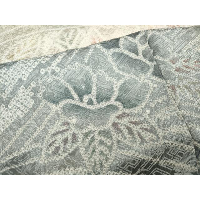 平和屋着物●訪問着　総絞り　草花文　暈し染め　正絹　逸品　CABD0088ut