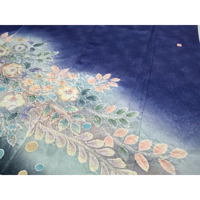 平和屋着物○豪華振袖 作家物 辻が花 絞り 暈し染め 銀通し地 正絹 