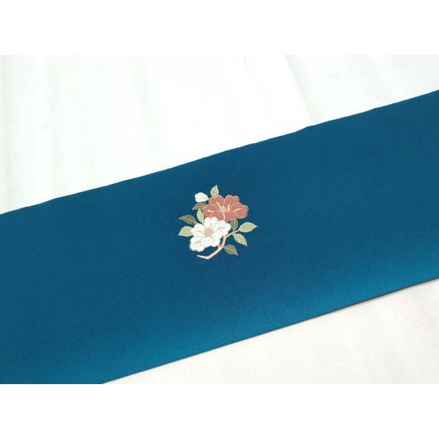 平和屋着物○九寸名古屋帯 総刺繍 枝花文 金糸 正絹 逸品