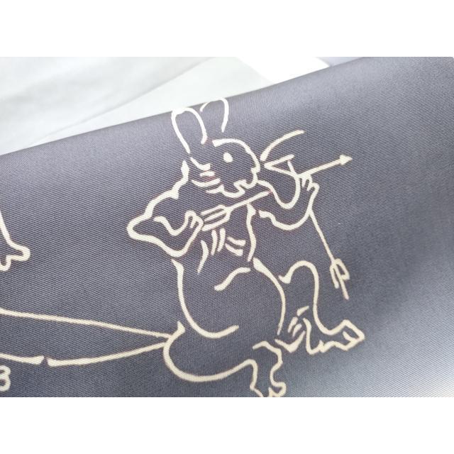 平和屋着物●塩瀬　九寸名古屋帯　鳥獣戯画　正絹　逸品　CABD0567hy 平和屋着物○塩瀬 九寸名古屋帯 鳥獣戯画 正絹 逸品 CABD0567hy : 平和