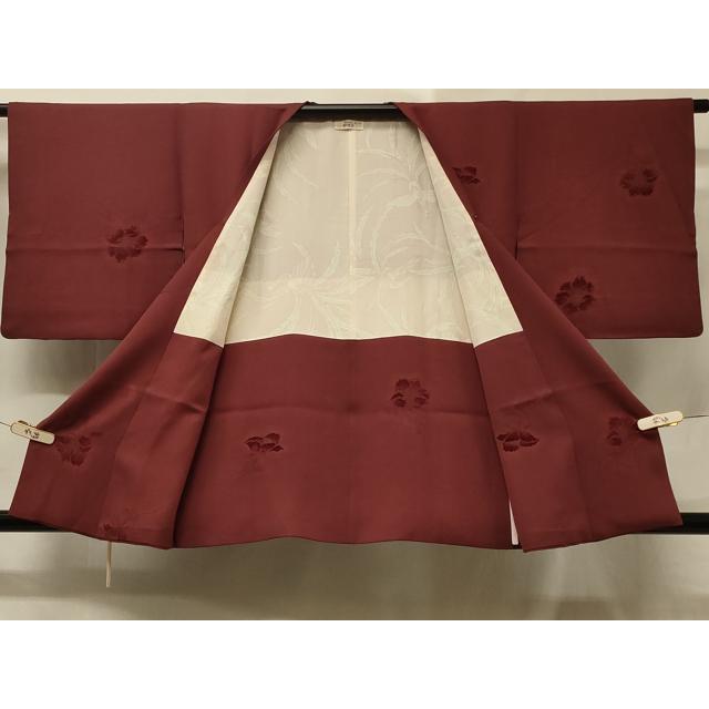 平和屋着物＃道行コート 輪奈ビロード 草花文 金糸 やまと誂製 正絹