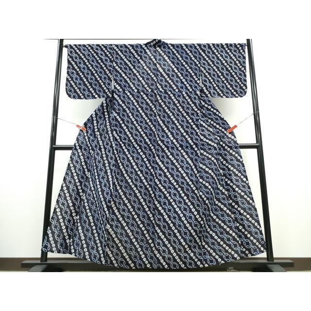 平和屋着物∴夏物 浴衣 有松鳴海絞り 七宝斜線文 綿 逸品 CABD2453ng