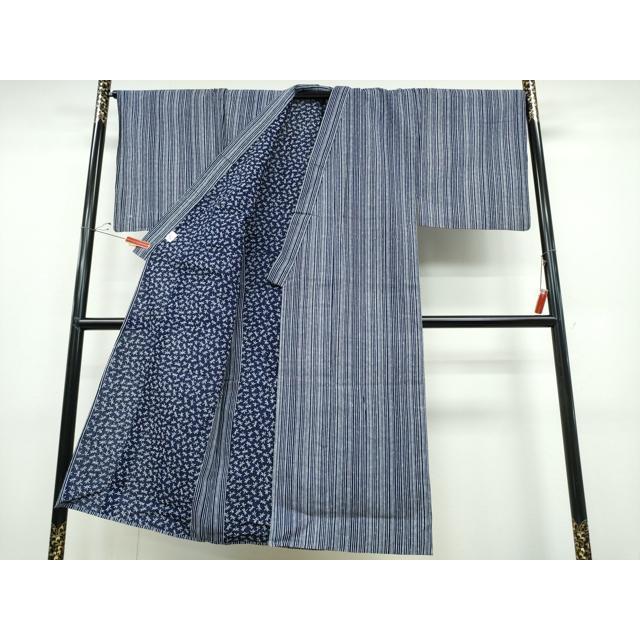 平和屋着物∴夏物 男性 浴衣 両面染 竹縞 綿 逸品 CABD2599ngの通販は