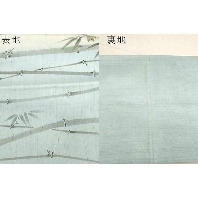 平和屋着物○九寸名古屋帯 手描き 紬地 笹竹 雀 正絹 逸品 CABD4109dy 