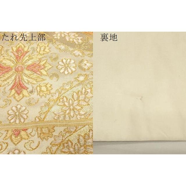 平和屋着物●西陣　川島織物　六通柄　本袋帯　切嵌花鳥文　金糸　正絹　逸品　未使用　CABE3618dy 平和屋着物○西陣 川島織物 六通柄 本袋帯 切嵌花鳥文 金糸 正絹 逸品