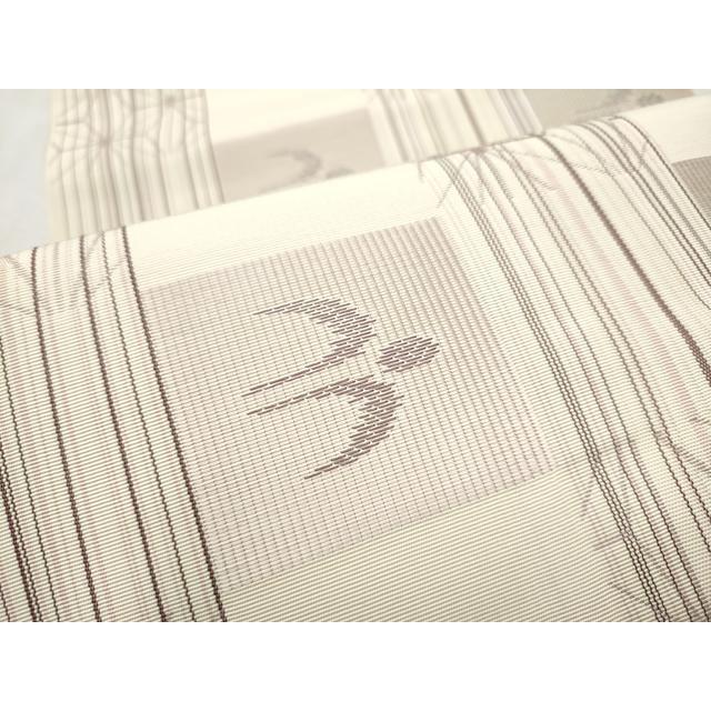 平和屋着物●本場筑前博多織　八寸名古屋帯　琉球絣文様　正絹　逸品　CABD5734hy
