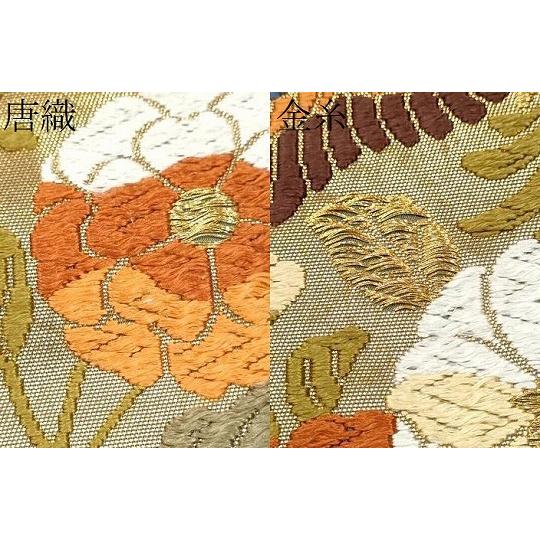平和屋着物○西陣 河合美術織物謹製 六通柄袋帯 唐織 鳳凰流水花文