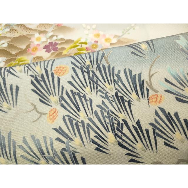 平和屋着物○本加賀友禅作家 茶谷孝志 色留袖 渡橋草花文 暈し染め