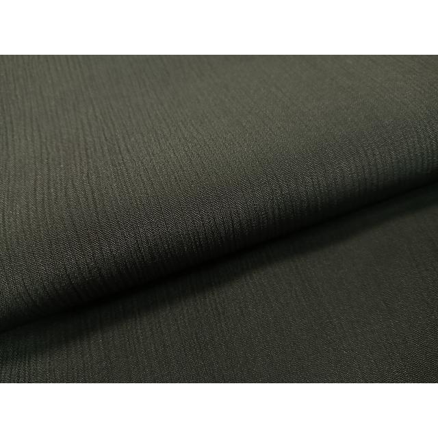平和屋着物○男性 紬 アンサンブル 色無地 黒地 正絹 逸品 未使用