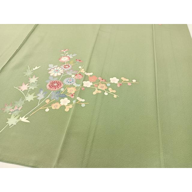 平和屋着物●本加賀友禅作家　押田正義　訪問着　枝花文　正絹　逸品　CABD8201vp_3