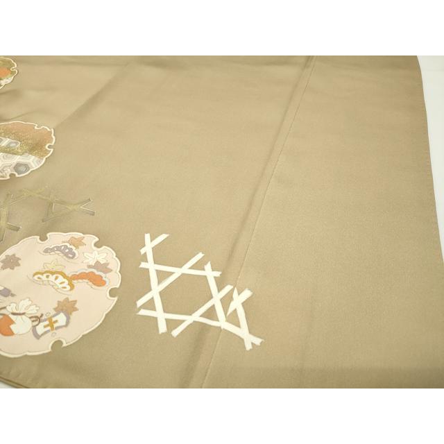 平和屋着物●豪華色留袖　駒刺繍　雪輪重ね花車飛鶴文　暈し染め　金彩　正絹　逸品　CABD8928gh