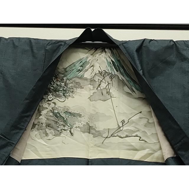平和屋着物○男性 本場大島紬 アンサンブル 100亀甲 総詰め 正絹 逸品