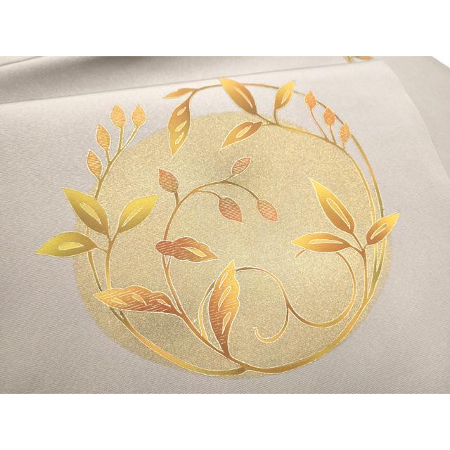 平和屋着物○銀座きしや 九寸名古屋帯 竹屋町刺繍 唐草丸文 金通し地