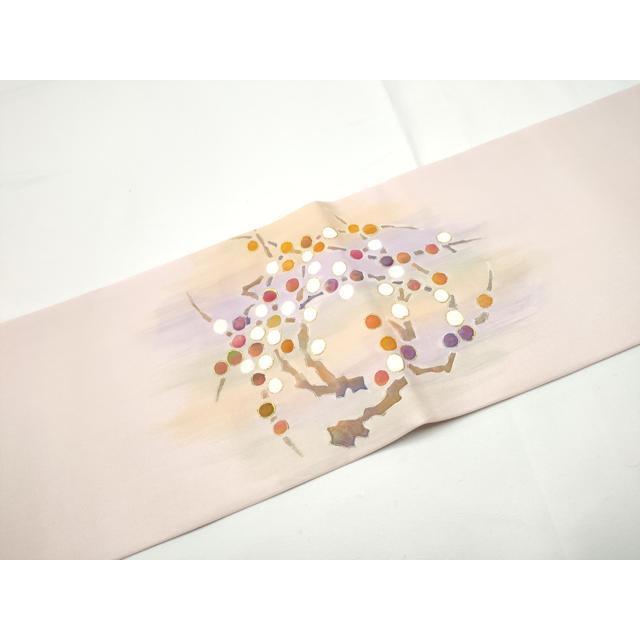 塩瀬 九寸名古屋帯 枝花文 金彩 正絹 逸品 【公式通販】